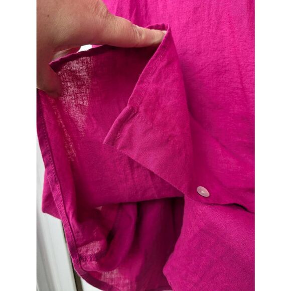 C by One Linen Blend Button Up Shirt Pink, Size 3X - NWT - Picture 5 of 6